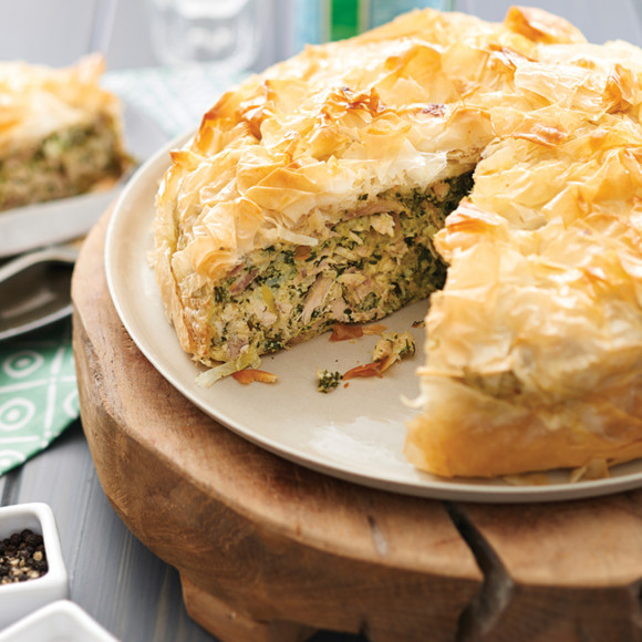 Chicken and Spinach Filo Pie