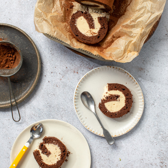 Espresso Chocolate Swiss roll
