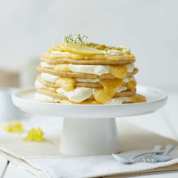 Lemon Curd Pancake Cake low sugar