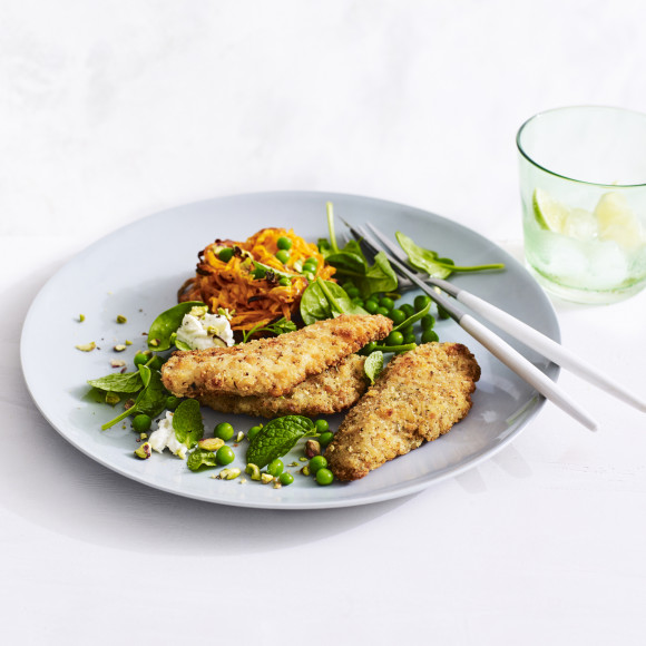 Chicken Breast Strips With Sweet Potato Rosti Recipe Myfoodbook