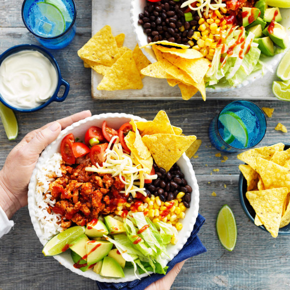 Mexican Chicken mince taco bowl