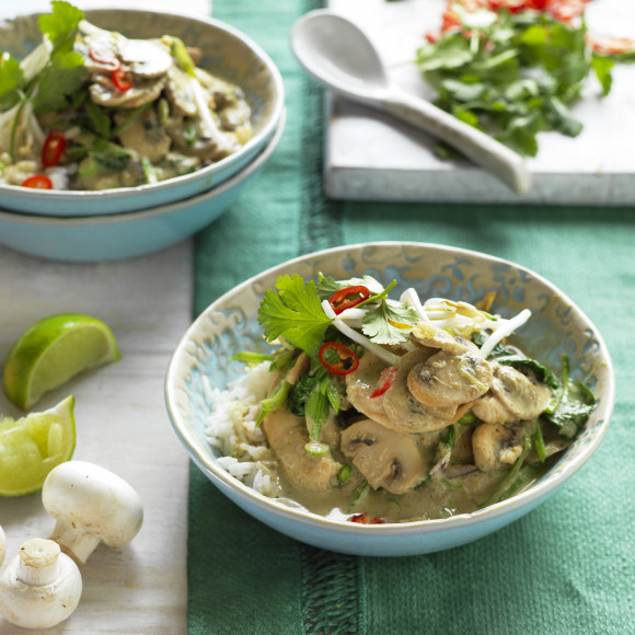 Mushroom and Chicken Green Curry recipe