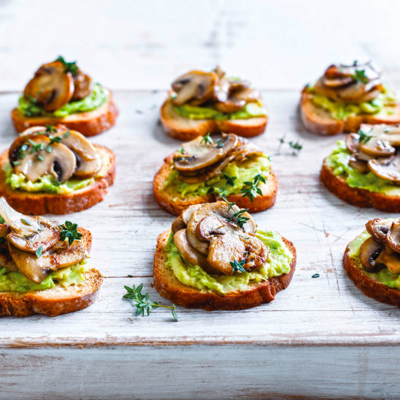 Mushroom and Avocado Toasties