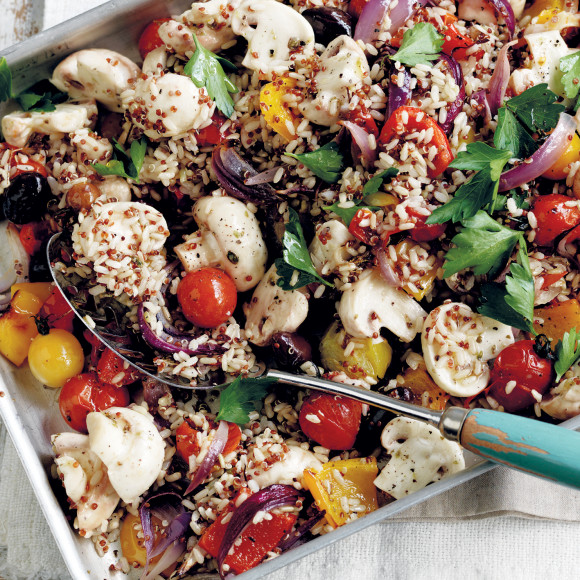 Mushroom, Rice & Quinoa Salad Recipe | myfoodbook | Make a Mushrooms ...