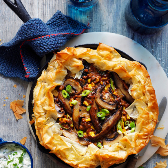 Mushroom and Lentil pie