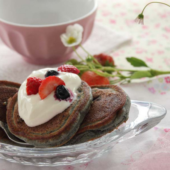 Buckwheat Blueberry Protein Pikelets