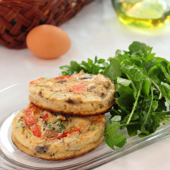 Mushroom & Capsicum Mini Omelettes