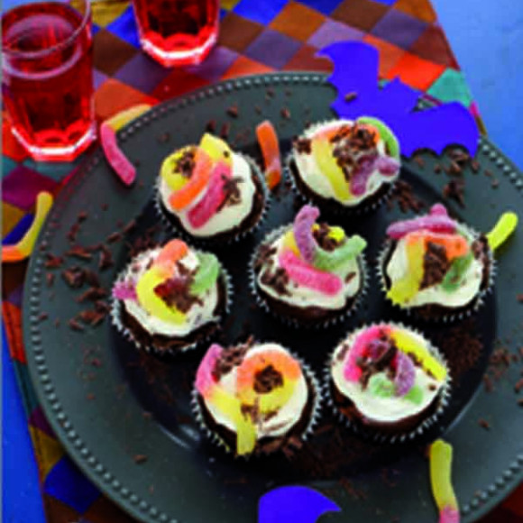 Scary Snake Chocolate Chip Fudge Muffins