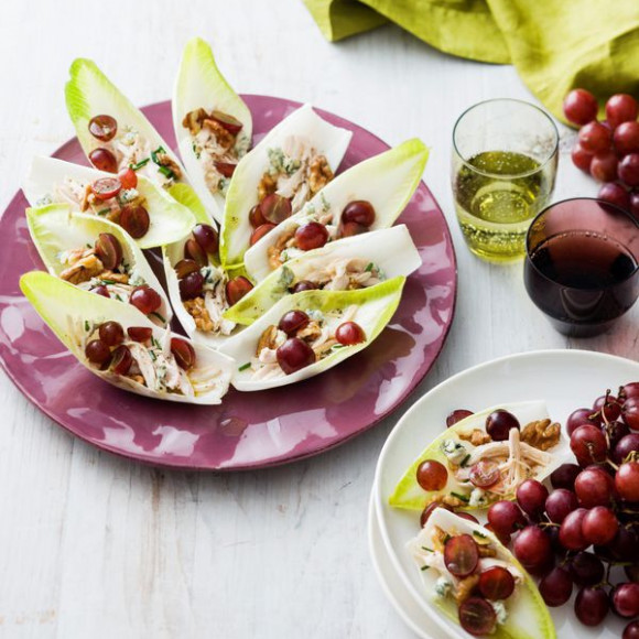Grape and Chicken Salad lettuce boats