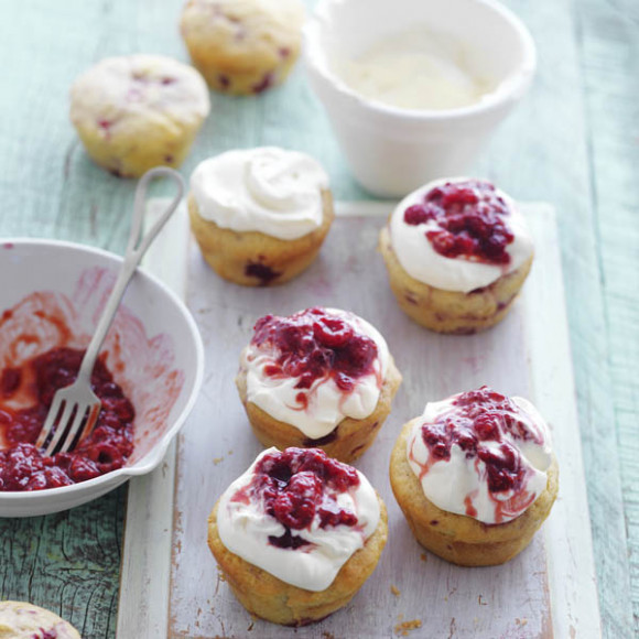 Raspberry Cupcake recipe using Creative Gourmet frozen berries