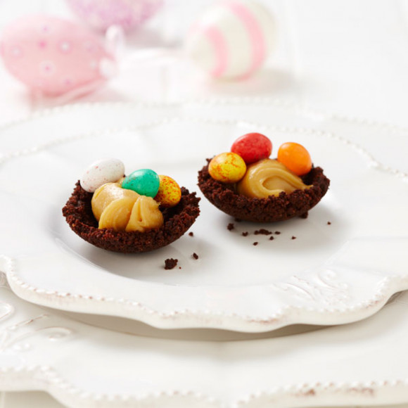Chocolate Ripple Biscuit Easter Tarts Recipe with condensed milk