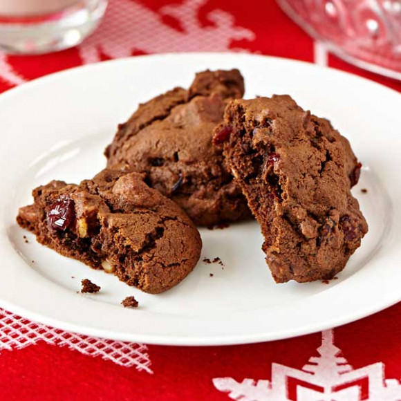 XMAS Cranberry Pecan Chocolate Cookies