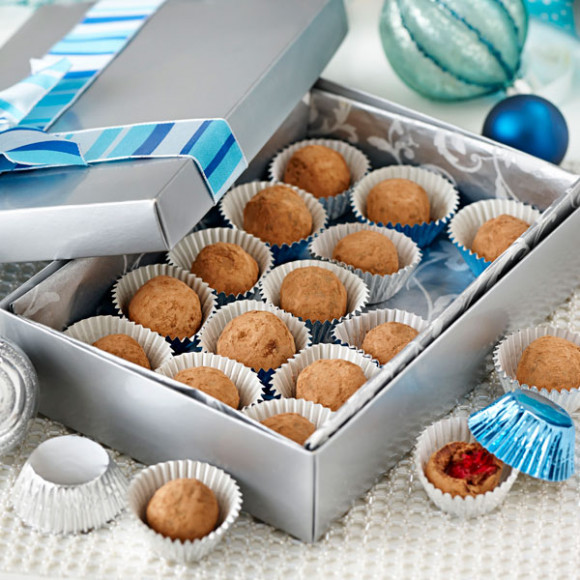 Festive Chocolate Raspberry Truffles