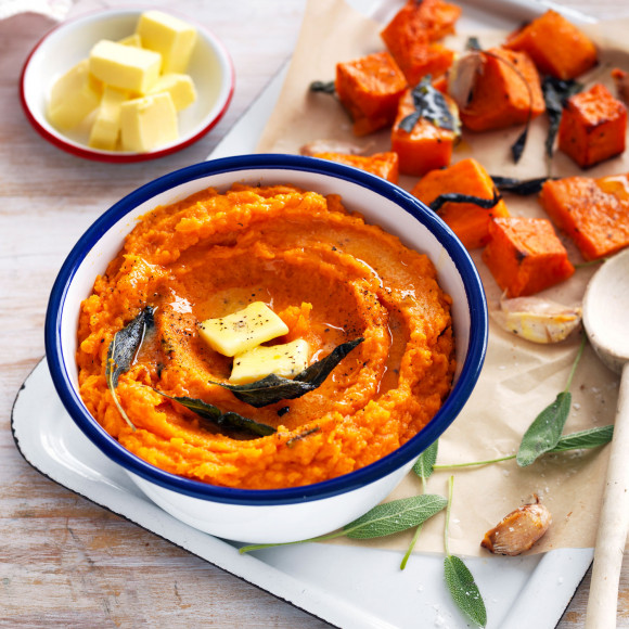 Roast butternut pumpkin mash