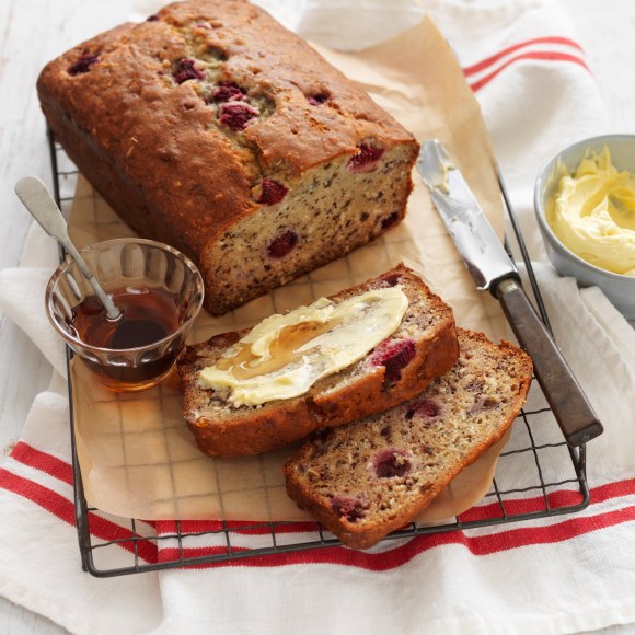 Banana, Raspberry & Coconut Bread