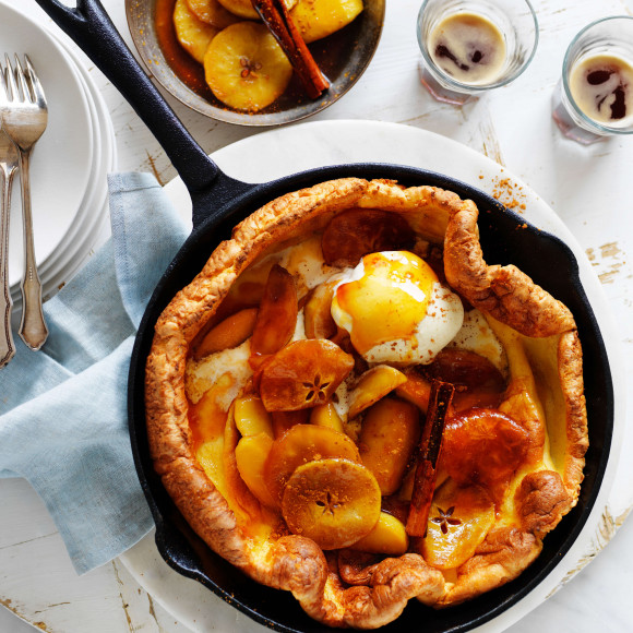 Caramelised Apple And Cinnamon Dutch Baby Recipe Myfoodbook