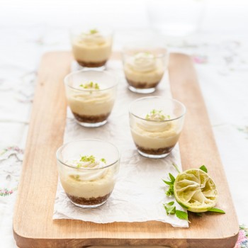 Steamed Ginger Nut and Lime Cheesecake Pots