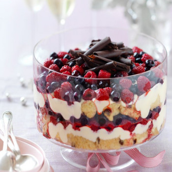 Berry, Chocolate Panettone Trifle