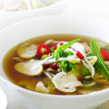 Hot & Sour Mushroom & Chicken Soup recipe