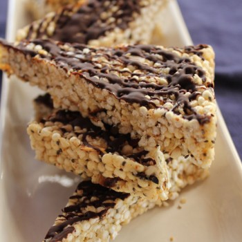 Puffed Millet chia and honey squares