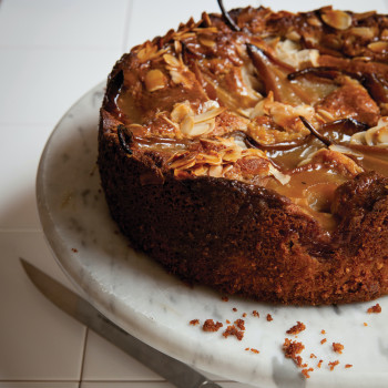 Bosc Pear and Almond Butter Cake