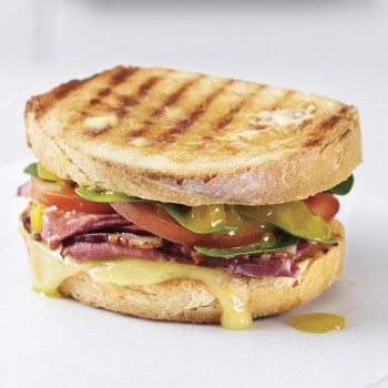Roast Beef, Pickles & Cheese Toasted Sandwich