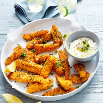 Fish Fingers recipe made crispy with corn chips