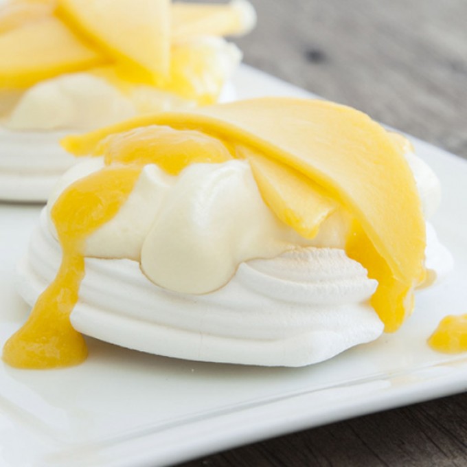 Mini Mango Pavlovas Recipe | myfoodbook