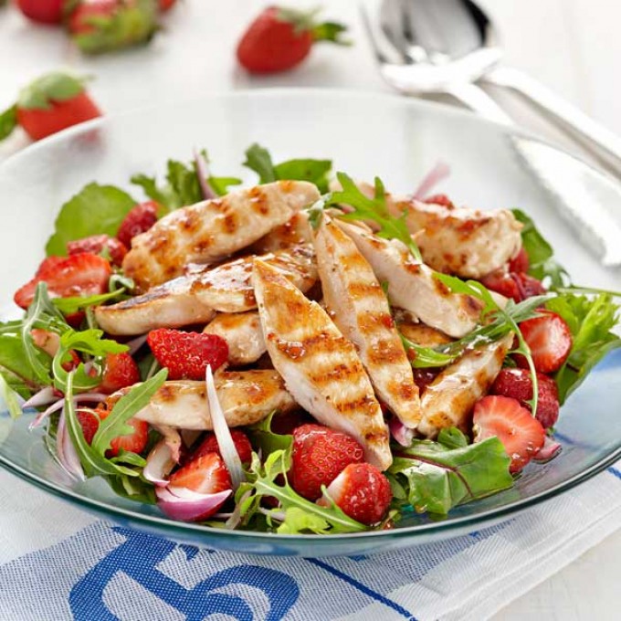 Chicken & Strawberry Salad Recipe | myfoodbook | Make a cookbook with ...
