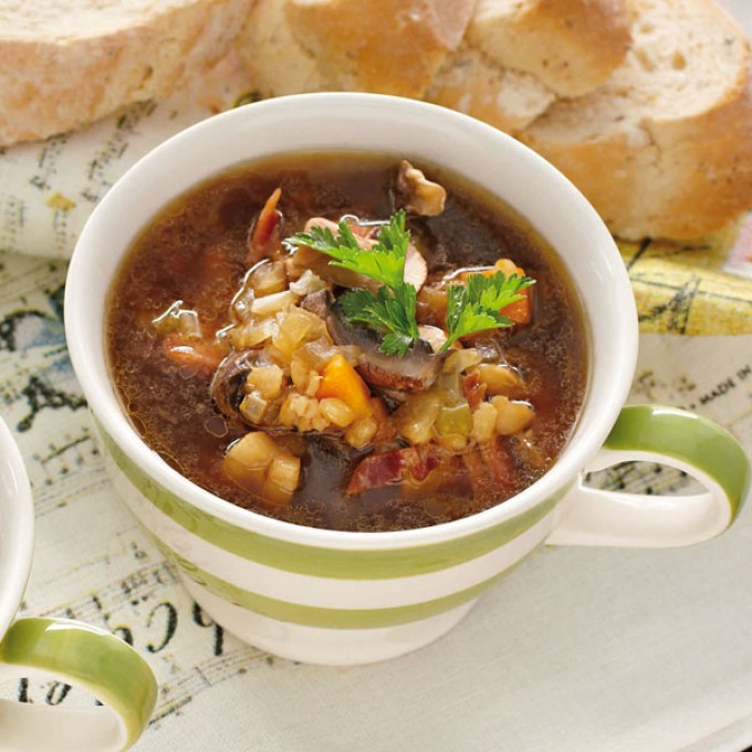 Mushroom Barley Soup Recipe | myfoodbook | Make a cookbook with