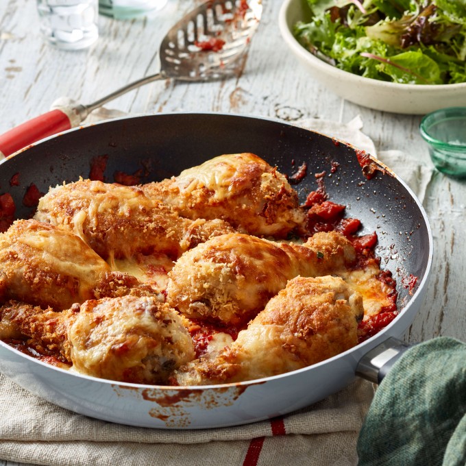 Parmesan Crusted Chicken Drumsticks Parmigiana Recipe Myfoodbook Australian Chicken Parmi