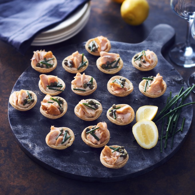 Smoked Salmon and Dill Tartlets Recipe | myfoodbook