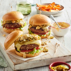 Burger with Melted Cheese and Burger Sauce