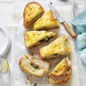 Ham, Cheese and Spinach Breakfast Loaf recipe