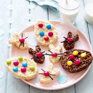 White Chocolate crackle easter bunny recipe