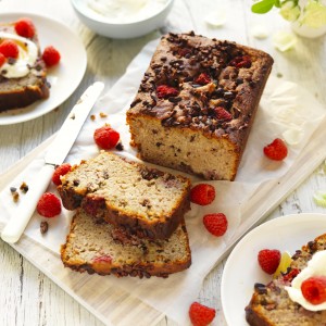 Healthy banana and raspberry bread recipe 