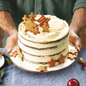 Gingerbread layer cake for Christmas