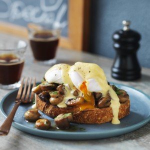 Mushrooms and Poached Eggs on Sourdough bread recipe