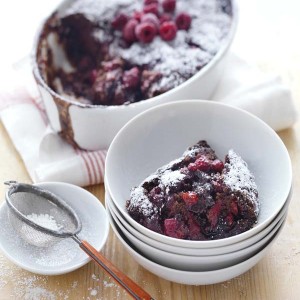 Raspberry and Chocolate Self Saucing Pudding