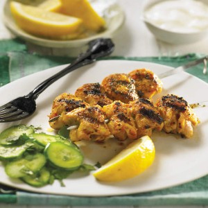 Moroccan Spiced Cornfed Chicken Skewers with Natural Yoghurt