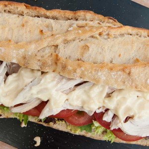 Chicken Salad Baguette with whole Egg Mayonnaise