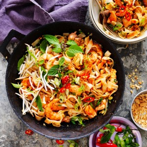 Easy chicken and prawn Pad Thai recipe