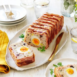 Chicken and pork mince terrine recipe with egg centre 