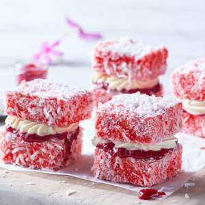 Low-carb Raspberry Lamingtons Recipe | myfoodbook