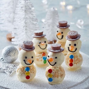 White Chocolate Crackle Snowmen Recipe