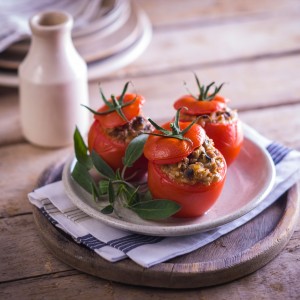 Stuffed Tomatoes recipe with turkey mince