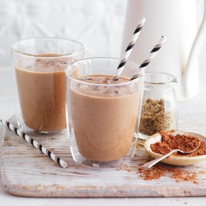 Almond Milk smoothie Cacoa and Nut Protein