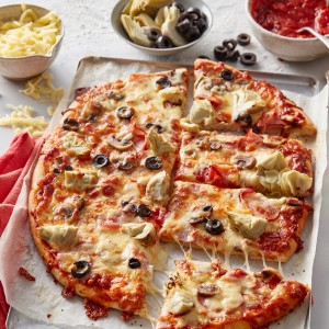 Capricciosa Pizza has to be one of the all time favourite pizza toppings. If you're looking for an easy pizza recipe, along with a basic pizza dough recipe, try this. 