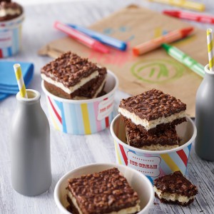 Kids Party Layered Chocolate Crackle Slice