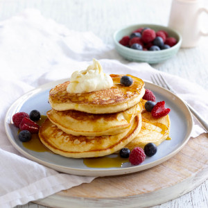 Ricotta Pancakes with Australian Berries and Cream
